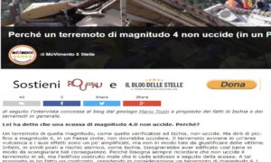 Mario Tozzi sul blog di Beppe Grillo: "Perché un terremoto di magnitudo 4 non uccide"