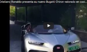 YOUTUBE Cristiano Ronaldo porta a spasso il figlio nella nuova Bugatti da 2,5 milioni di euro