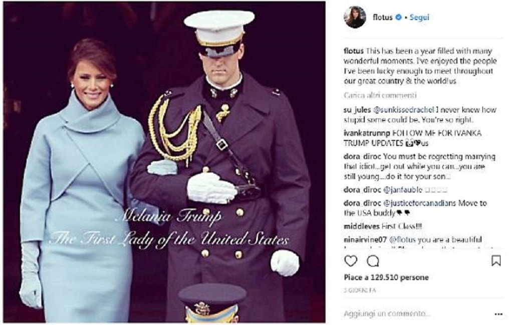 Melania Trump e la FOTO con cadetto giovane in alta uniforme 
