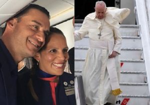 Papa-Francesco-sposa-hostess-steward