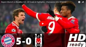 Bayern-Besiktas 5-0, highlights: Lewandowski bomber implacabile