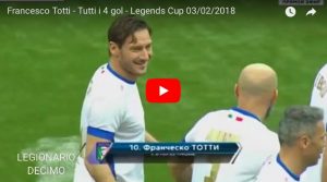 YOUTUBE Francesco Totti cucchiaio e punizione, VIDEO con i quattro gol segnati in Russia