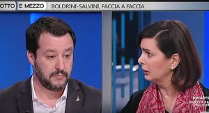 Primo duello tv tra Laura Boldrini e Matteo Salvini