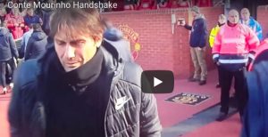 YOUTUBE Antonio Conte-José Mourinho stretta di mano prima di Manchester United-Chelsea (VIDEO)