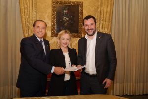 Vertice a Palazzo Grazioli: Giorgia Meloni propone Matteo Salvini presidente del Senato