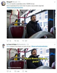 Roberto Fico sul bus, i tweet ironici