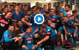 Juventus-Napoli 0-1, video: festa nello spogliatoio dopo la vittoria