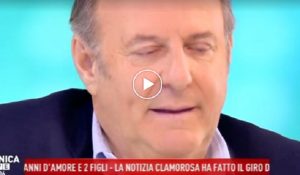 Gerry Scotti ospite a Domenica Live piange dopo la lettera per Fabrizio Frizzi