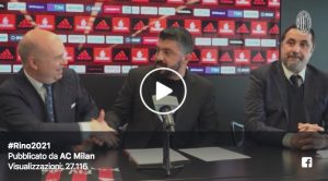 Milan, Rino Gattuso ha rinnovato fino al 2021: il video della conferenza stampa