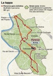 Giro d'Italia a Roma: zone chiuse, bus deviati. Tutto quello che c'è da sapere