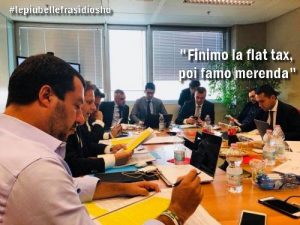 "Finimo la flat tax, poi famo merenda": ironia social su Salvini-Di Maio statisti in erba