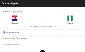 Croazia-Nigeria 0-0, diretta e highlights della partita Mondiali 2018