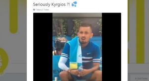Tennis, Nick Kyrgios simula masturbazione durante un cambio VIDEO