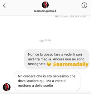 Nainggolan su Instagram: "Lasciare Roma? Non sto benissimo... Ma a volte..."