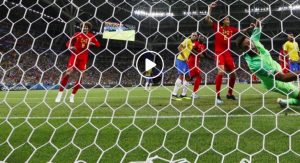Kevin De Bruyne video gol Belgio-Brasile dei Mondiali 2018 (Ansa)