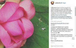 Nadia Toffa, fiore di loto su Instagram: il messaggio di speranza