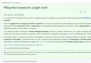 Wikipedia, perché non funziona? La protesta contro la direttiva europea sul copyright