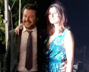Elisa Isoardi e Matteo Salvini alla Mostra del Cinema di Venezia - VIDEO