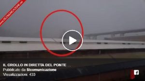 Ponte crollato a Genova: il momento in cui viene giù tutto VIDEO