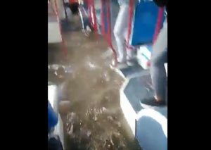Maltempo, a Taranto il bus si allaga e i passeggeri camminano nell'acqua VIDEO