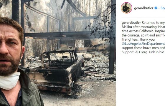 California, incendio devasta la villa di Gerard Butler: "Momento straziante, grazie ai vigili del fuoco" FOTO