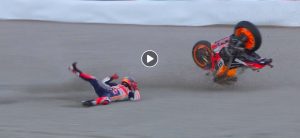 MotoGp Spagna, Marquez eroico: prima il terribile incidente, poi il quinto tempo nelle qualifiche