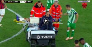 Musacchio, VIDEO infortunio Betis-Milan: esce in barella ma dopo soccorsi sta meglio