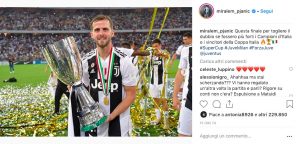 Miralem Pjanic su Instagram: "Questa finale per togliere il dubbio se fossero più forti i Campioni d’Italia o i vincitori della Coppa Italia"