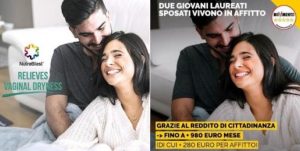 Reddito di cittadinanza: coppia felice... come da farmaco contro la secchezza vaginale