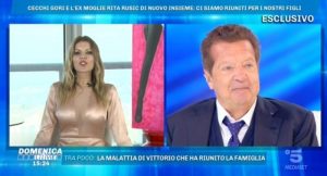 Domenica Live, Rita Rusic e Vittorio Cecchi Gori parlano della malattia, Valeria Marini...