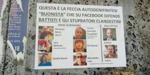 Bergamo, volantini choc: "Questa è la feccia che difende Battisti"