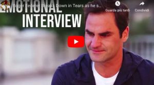 YouTube, Federer scoppia in lacrime durante intervista con la CNN: ecco perché