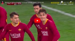 YouTube, Schick gol di tacco in Roma-Entella dopo 26 secondi