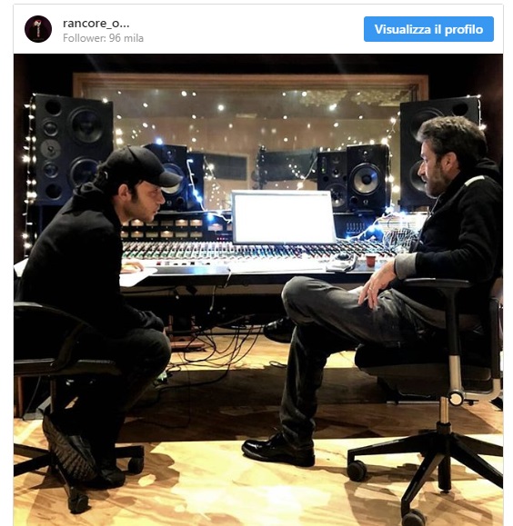 "Rancore" e Daniele Silvestri nello studio di registrazione