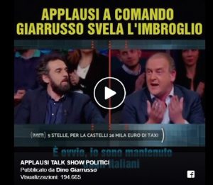Quarta Repubblica, Dino Giarrusso grida al complotto: "Ecco come vengono manipolati gli applausi del pubblico" VIDEO
