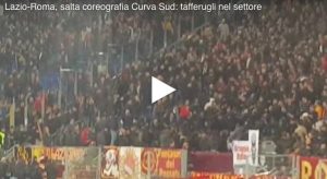 Lazio-Roma, salta coreografia Curva Sud: tafferugli nel settore