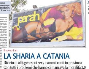 Libero: "La sharia a Catania, divieto di affiggere spot sex"