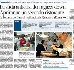La sfida anticrisi dei ragazzi down, Maria Rosaria Spadaccino sul Corriere della Sera