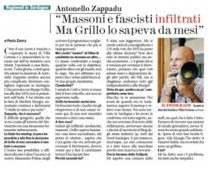 Antonello Zappadu "Massoni e fascisti infiltrati. Ma Grillo lo sapeva da mesi"