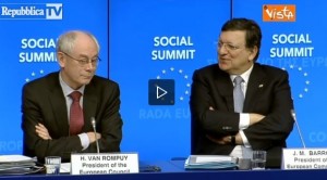 Le ricette di Renzi, i sorrisi di Barroso e Van Rompuy