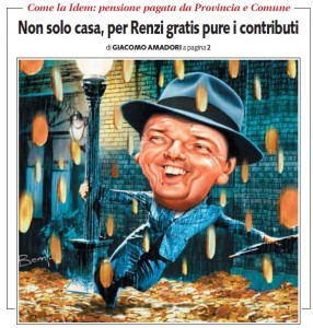 Libero: "Pensione Matteo Renzi, contributi pagati da noi"