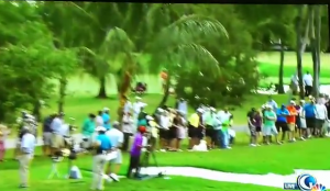 Tiger Woods colpisce in testa uno spettatore