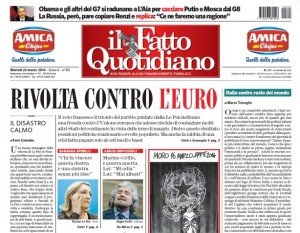 Marco Travaglio sul Fatto Quotidiano: "Italia contro resto del mondo"