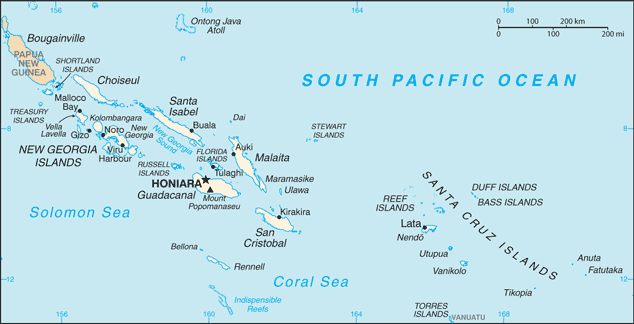 Terremoto al largo isole Solomon