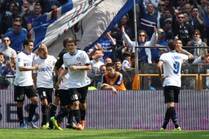 Video gol-pagelle, Sampdoria-Inter 0-4: Icardi doppietta, Maxi Lopez che rigore (LaPresse)