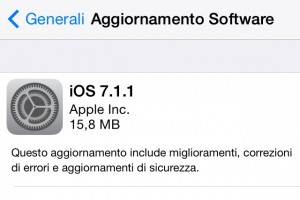 Apple rilascia aggiornamento iOS 7.1.1: tutte le novità 