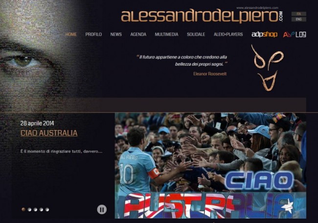 Alessandro Del Piero saluta il Sydney