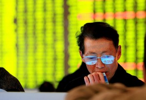 La Borsa di Shangai (Foto Lapresse)