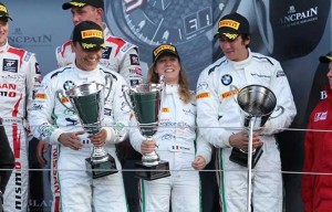 Michela Cerruti sul podio della Blancpain Endurance Series a Silverstone