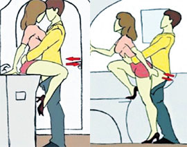 Fa sesso nel bagno dell'aereo con uno sconosciuto. A bordo anche i suoi genitori